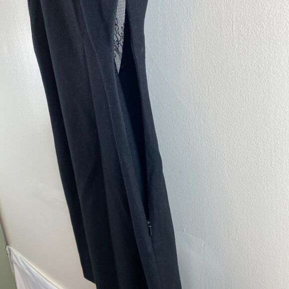 L'Agence Sleeveless Sweater Dress Black Dress Sz 3 Wool Cashmere Mesh Witchygoth - Picture 4 of 15